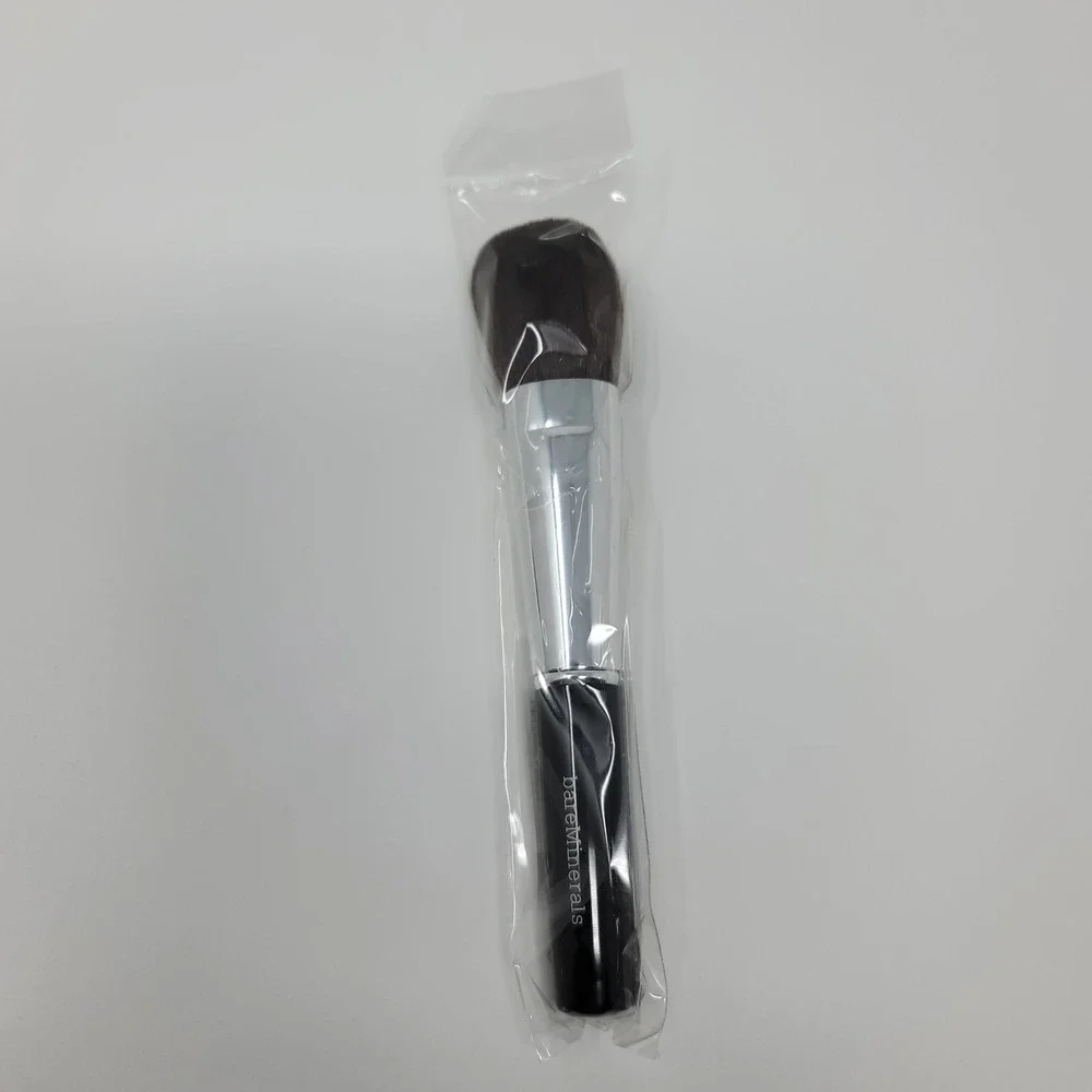 BareMinerals 2-in-1 Cheek & Eye Makeup Powder‎ Face Brush Dual Ended Tool New